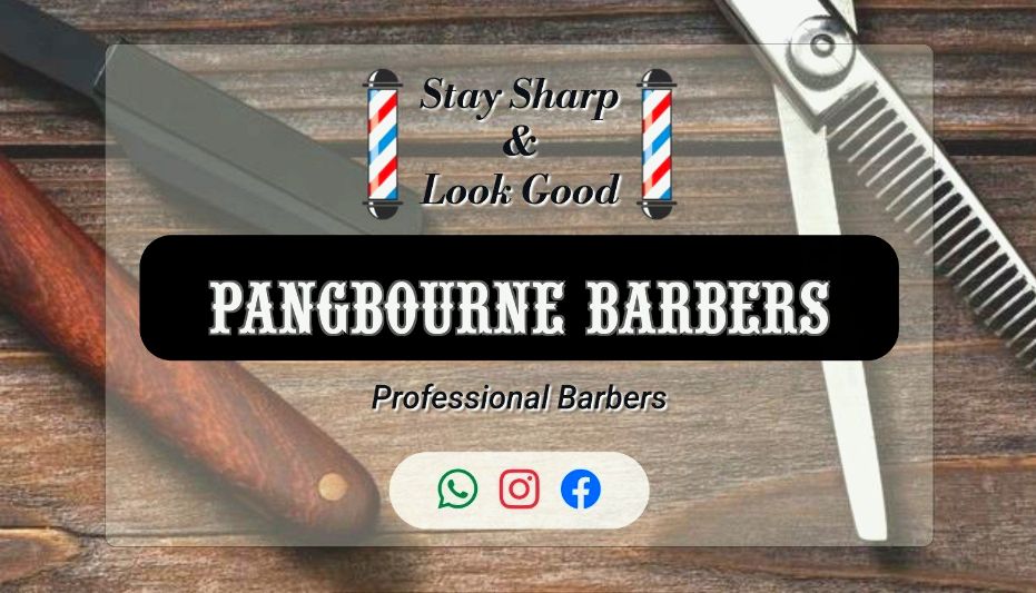 Screenshot of Pangbourne Barbers landing page, a responsive site built using Bootstrap